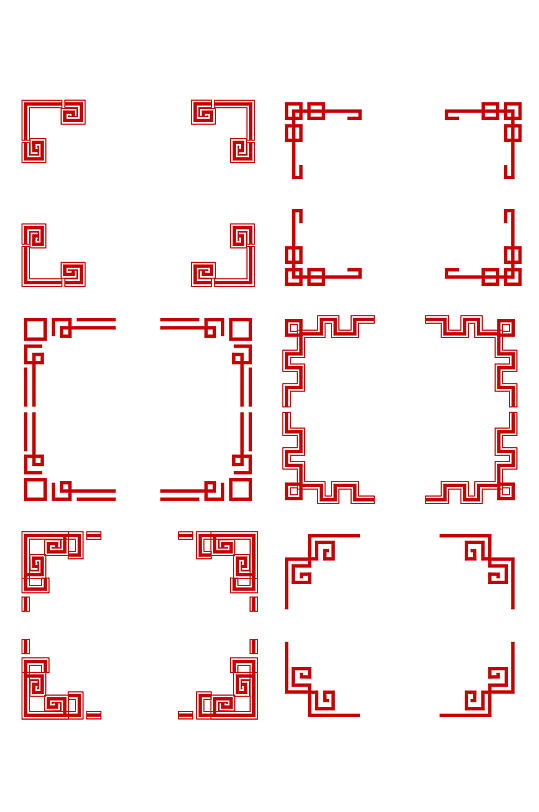 中式边框中国风花纹纹理装饰边框