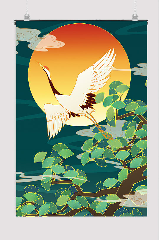 复古松树图片-复古松树素材下载-众图网