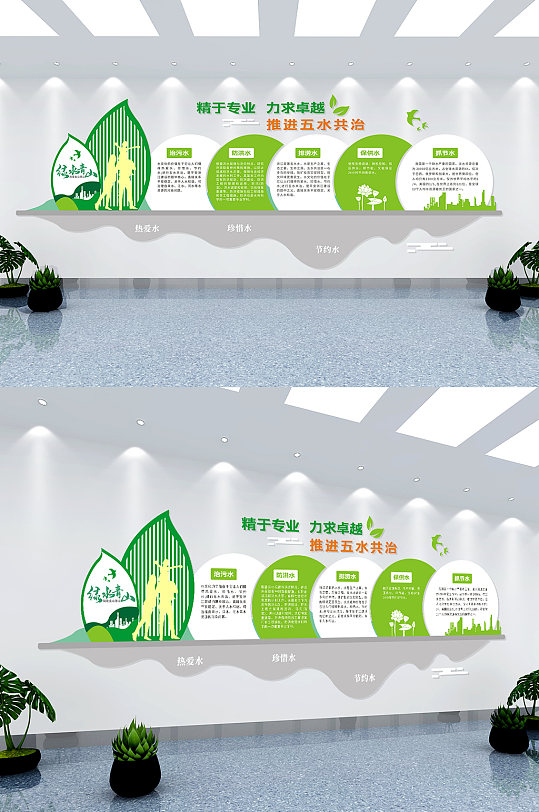 污水净化循环利用异形展板