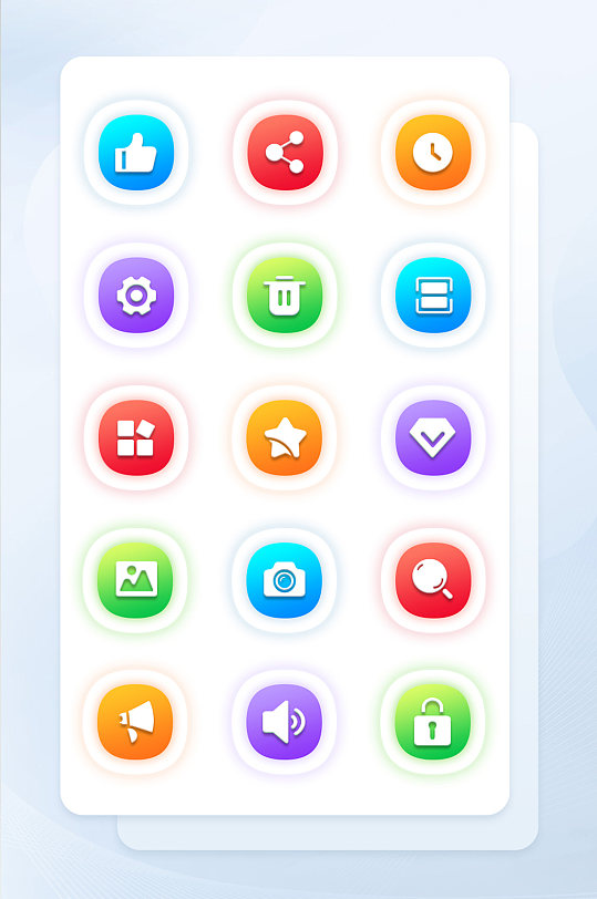 多色常用渐变面形手机界面主题icon图标