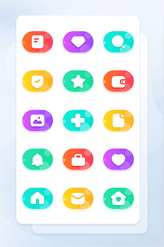 彩色简约手机软件应用程序主题icon图标