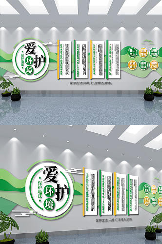 绿色环境保护主题内容宣传文化墙