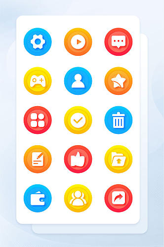 渐变面形手机app小程序主题icon图标
