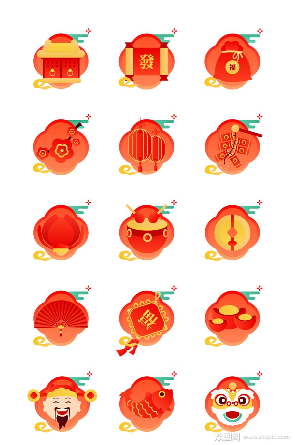 春节主题图标icon