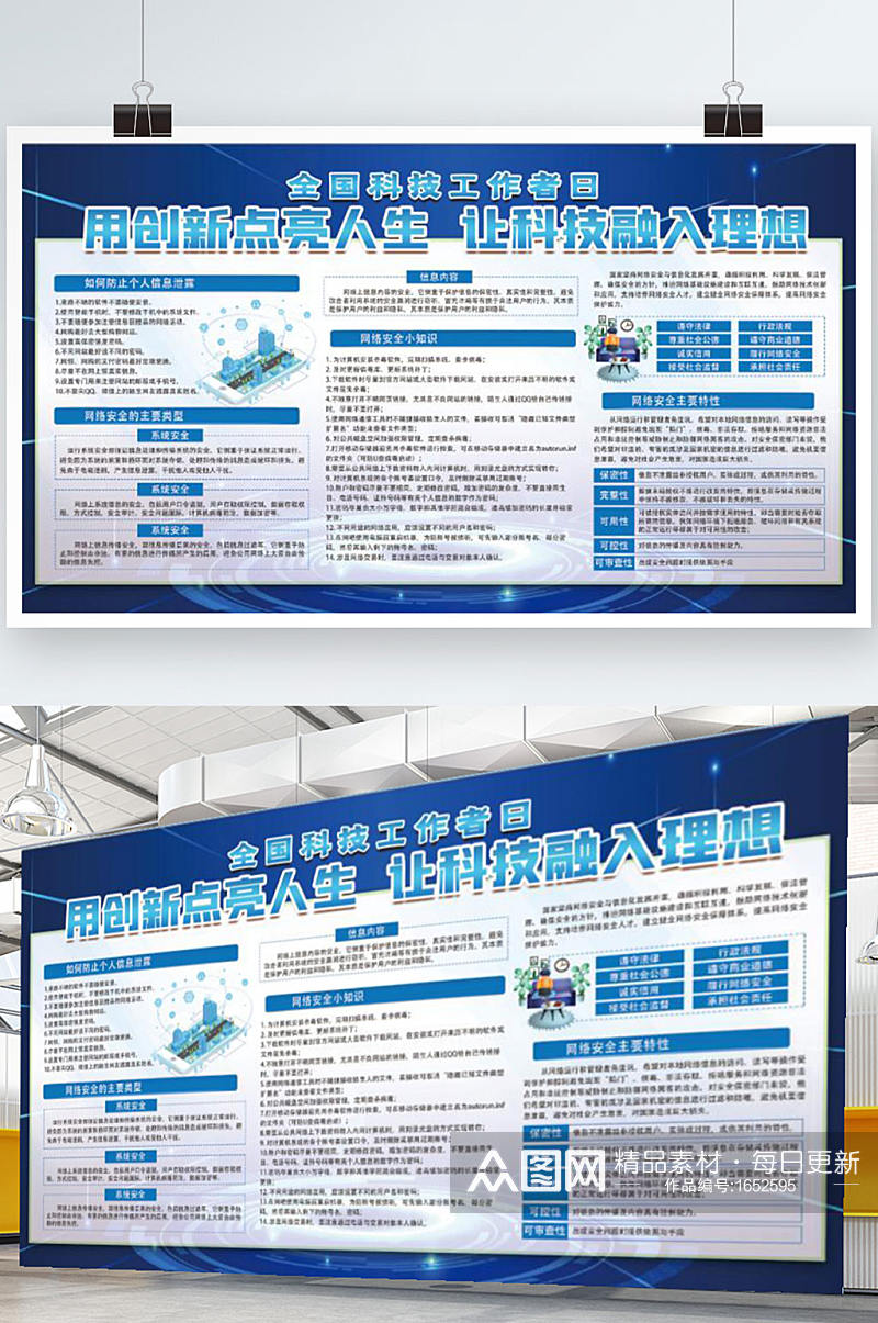 2021全国科技工作者宣传展板素材