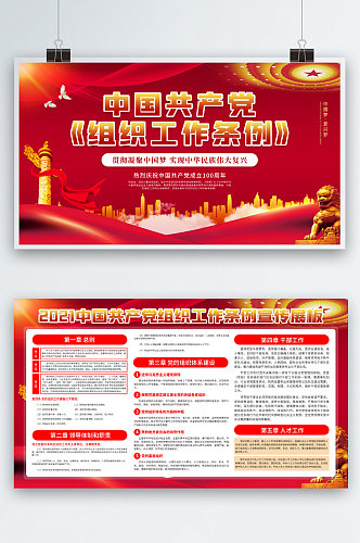 中国共产党组织工作条例宣传展板