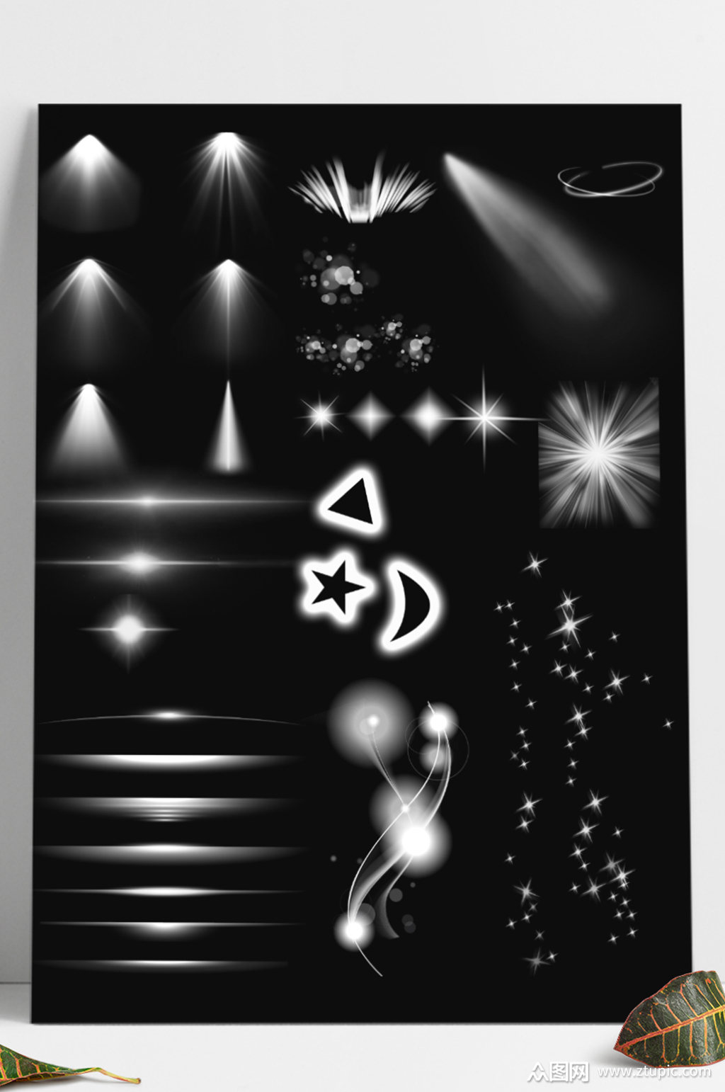 聚光灯灯光光线射灯ps笔刷大全素材