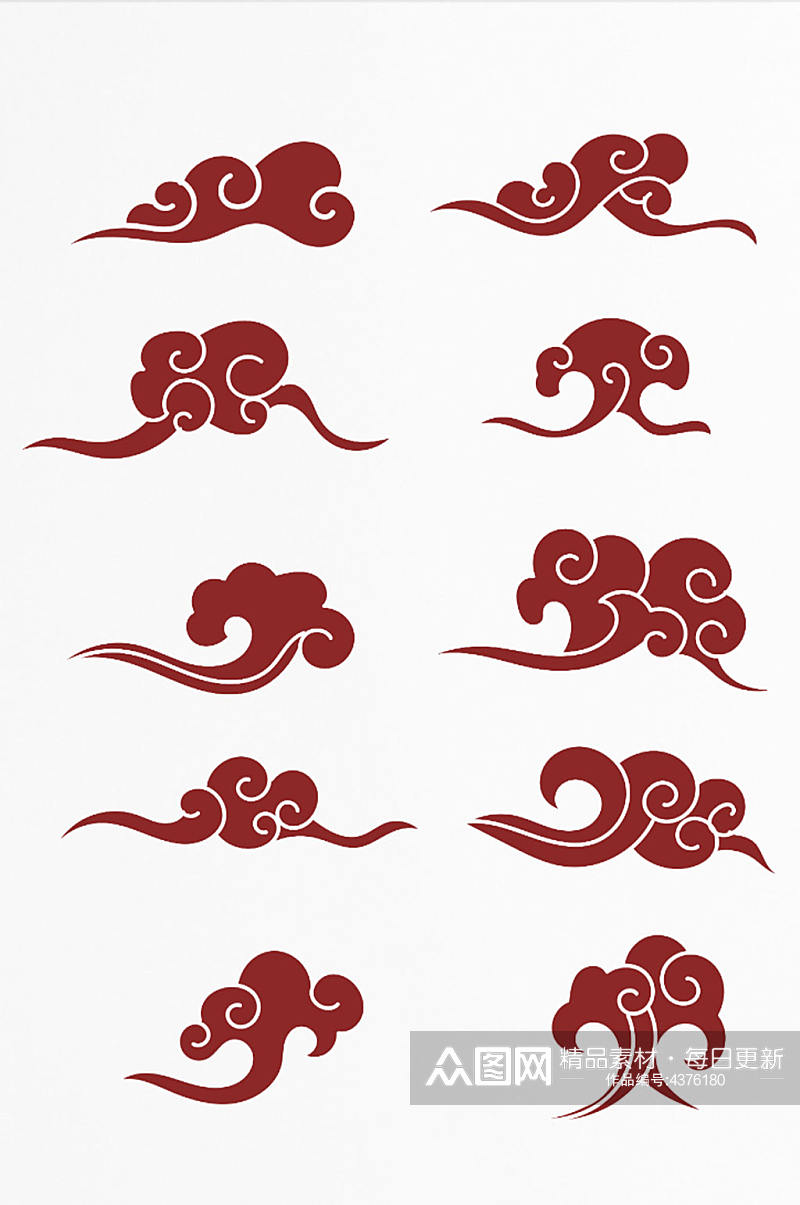中国风中式祥云纹装饰图案素材