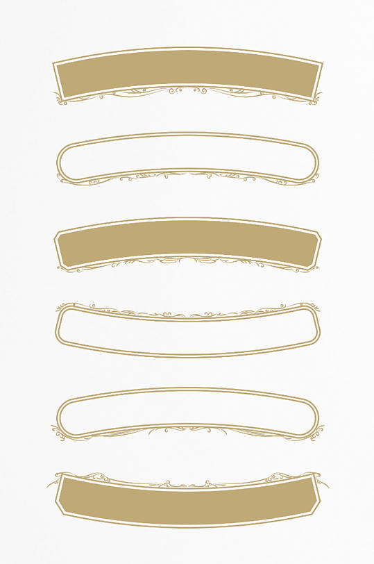 欧式古典花纹装饰弧形边框欧风标题框文本框