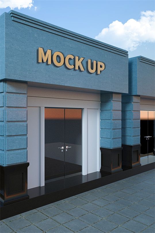 店面图样机图片-店面图样机设计素材-店面图样机模板下载-众图网