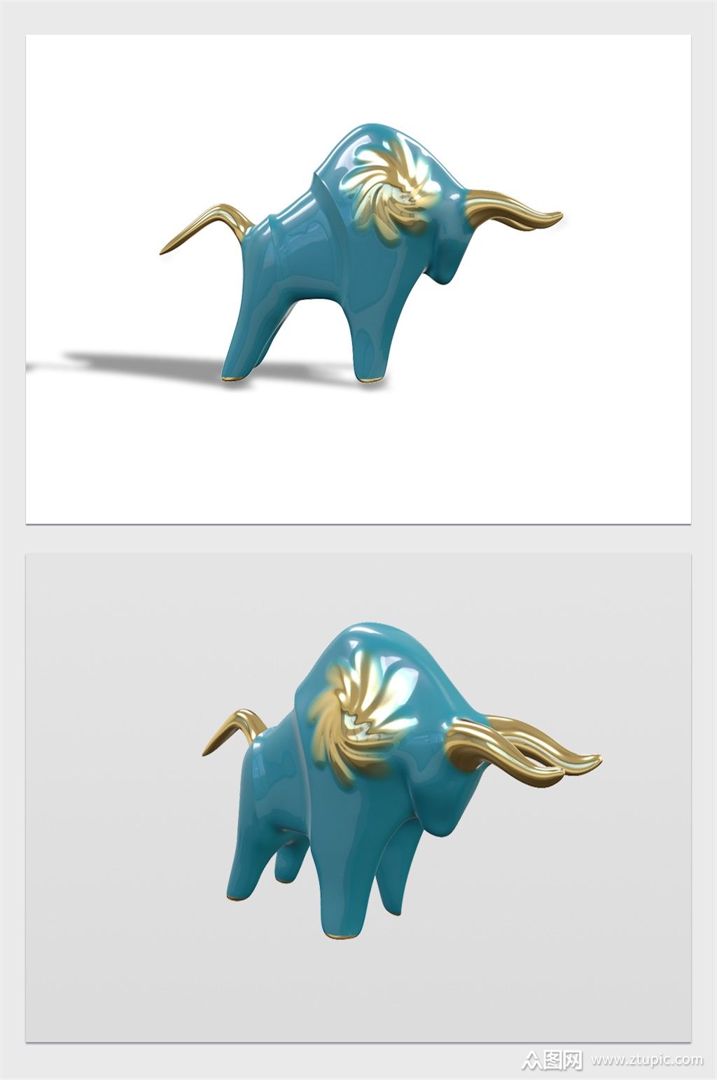 牛年青牛c4d模型