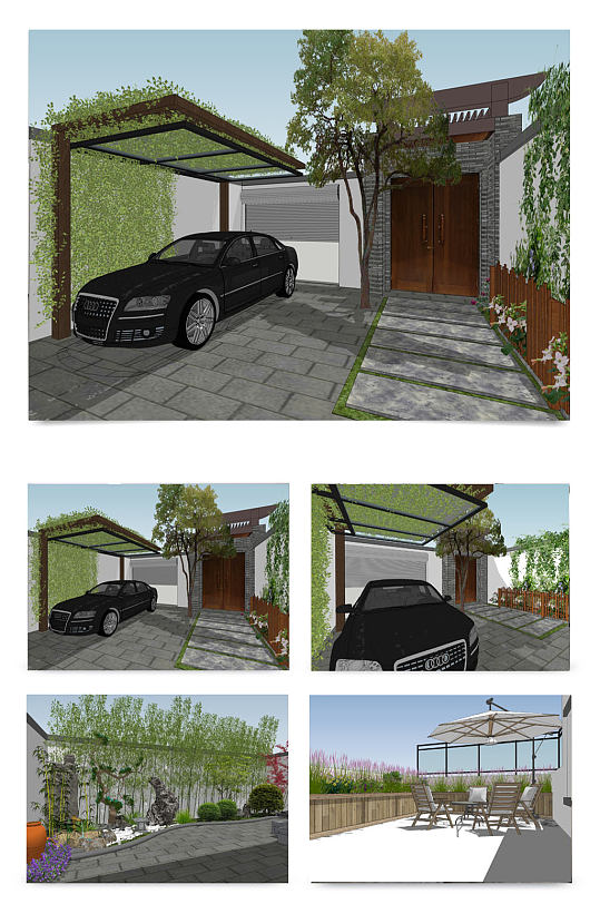3D停车库效果图