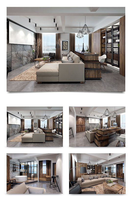 现代大气客厅装修设计-众图网