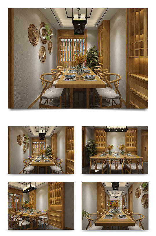 中式大气餐厅装修设计-众图网