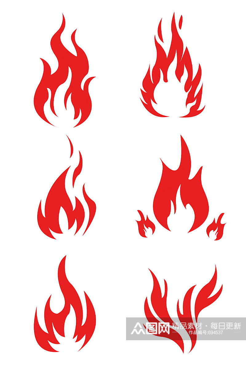 红色PNG火焰素材素材