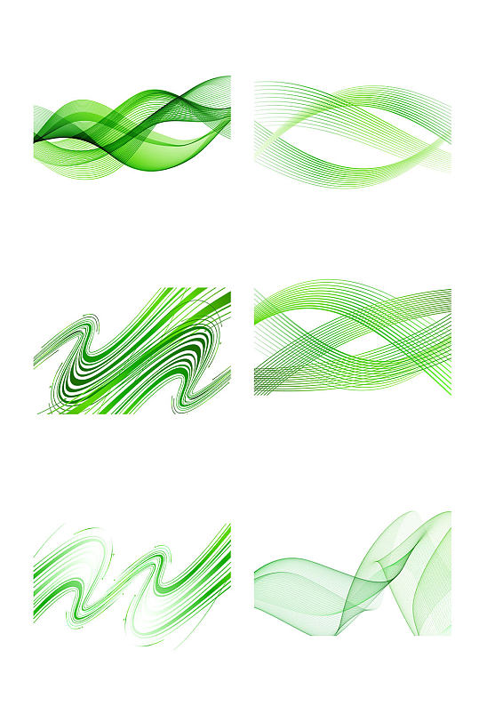 绿色装饰条纹元素