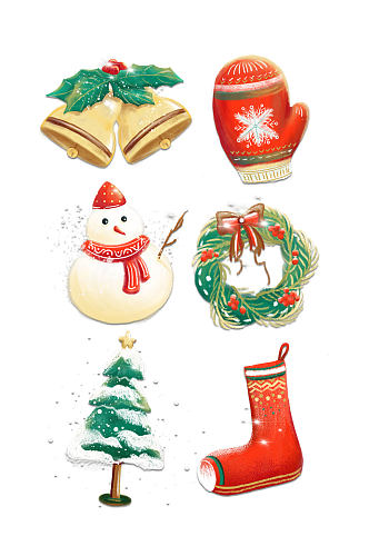 卡通圣诞树装饰素材