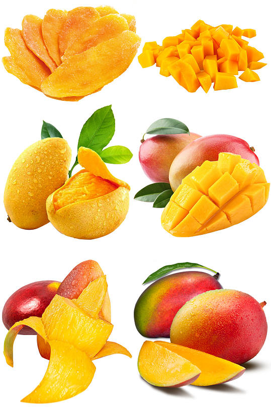 新鲜芒果免扣素材果粒芒果干