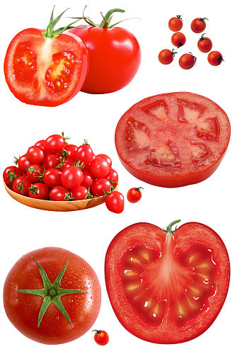 蔬菜番茄红色西红柿果盘免抠素材