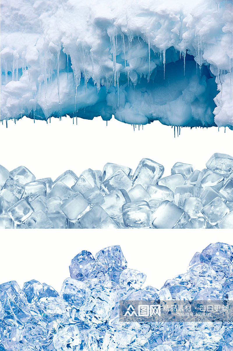 冰雪冰块免抠背景素材素材