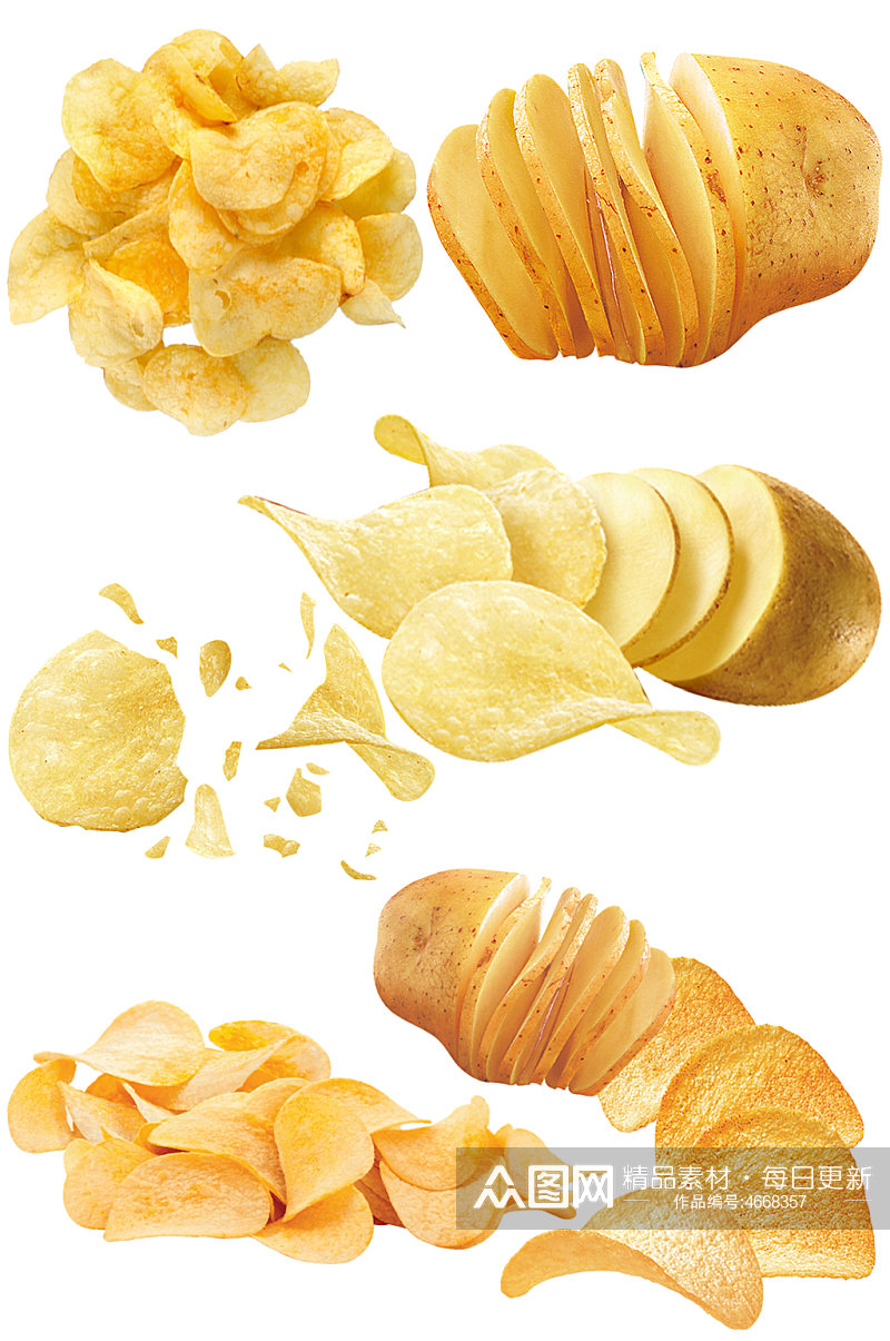 薯片零食免抠素材元素素材