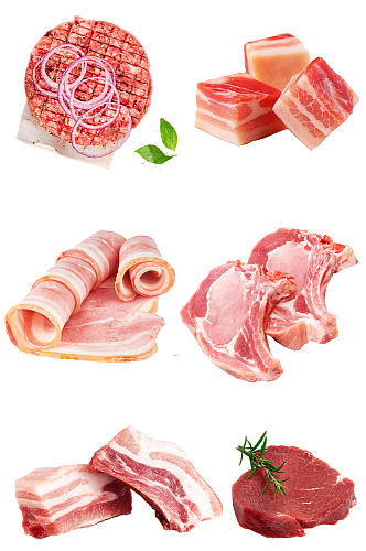 生鲜肉片肉块免抠素材元素