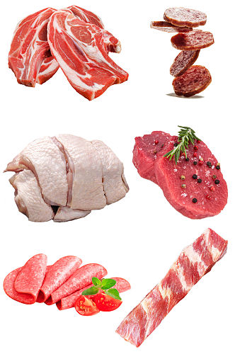 生鲜肉片肉块牛排免抠素材元素