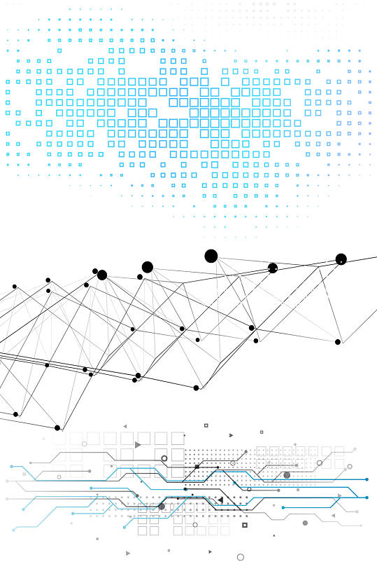 商务科技底纹点线条波点免抠素材元素
