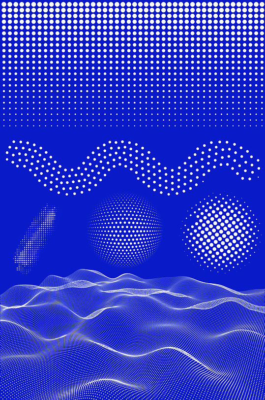 波点底纹商务科技免抠素材元素-众图网