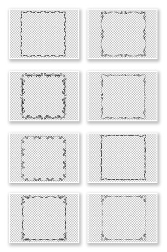 精美方形相框PNG花边