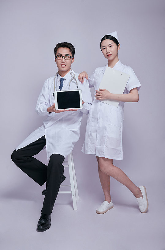 医生护士组合医务人员人物摄影图片