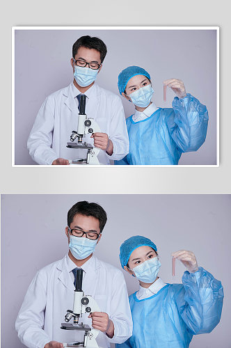 医生护士组合医务人员人物摄影图片