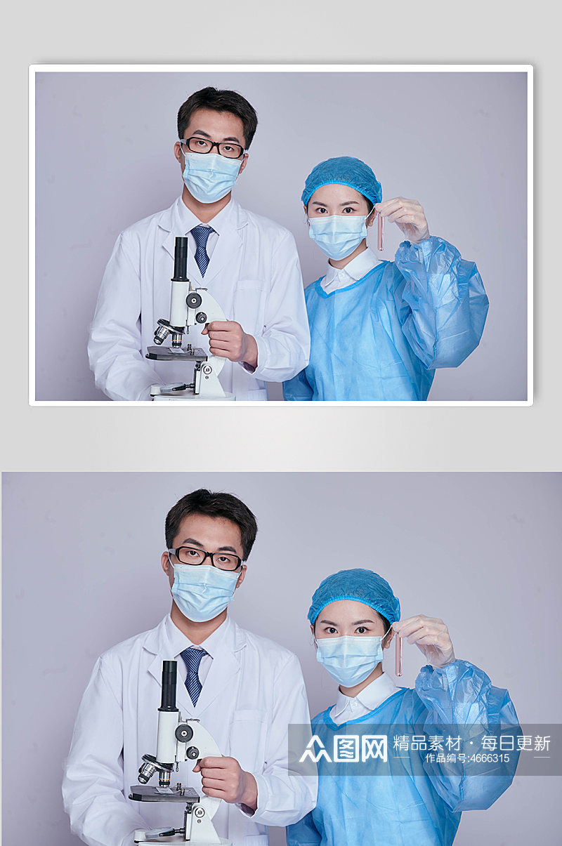 医生护士组合医务人员人物摄影图片素材
