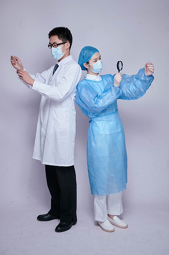 原创医生护士组合医务人员人物摄影客片贴图