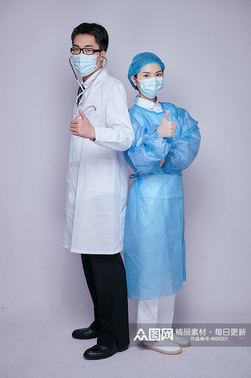 医生护士组合医务人员人物摄影大气作品素材