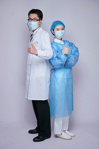 医生护士组合医务人员人物摄影大气作品