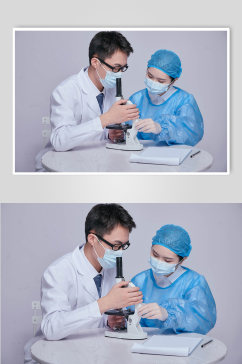 科学研究人员医生医疗人物组合摄影图片