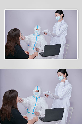 医疗医生医务人员人物核酸检测摄影图片