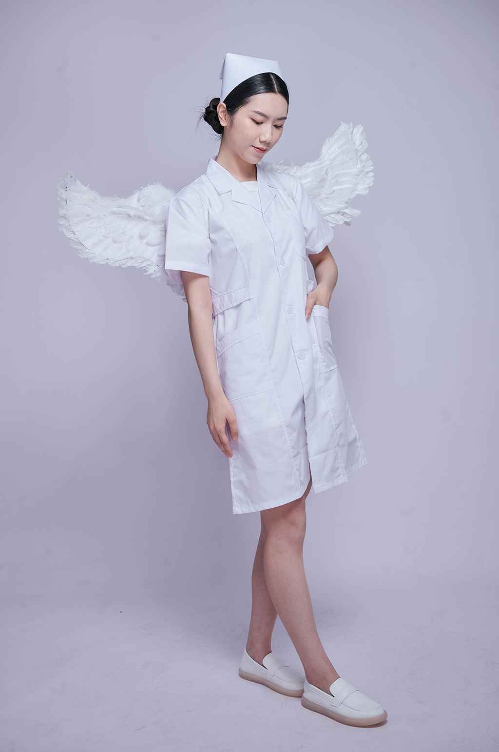 天使翅膀護士醫(yī)生醫(yī)務人員人物攝影圖片素材