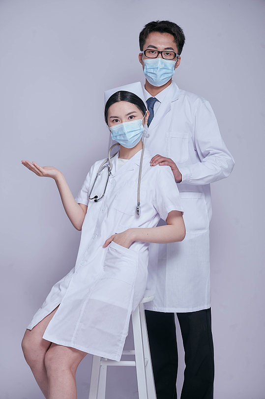 医生护士组合医务人员人物摄影图片介绍