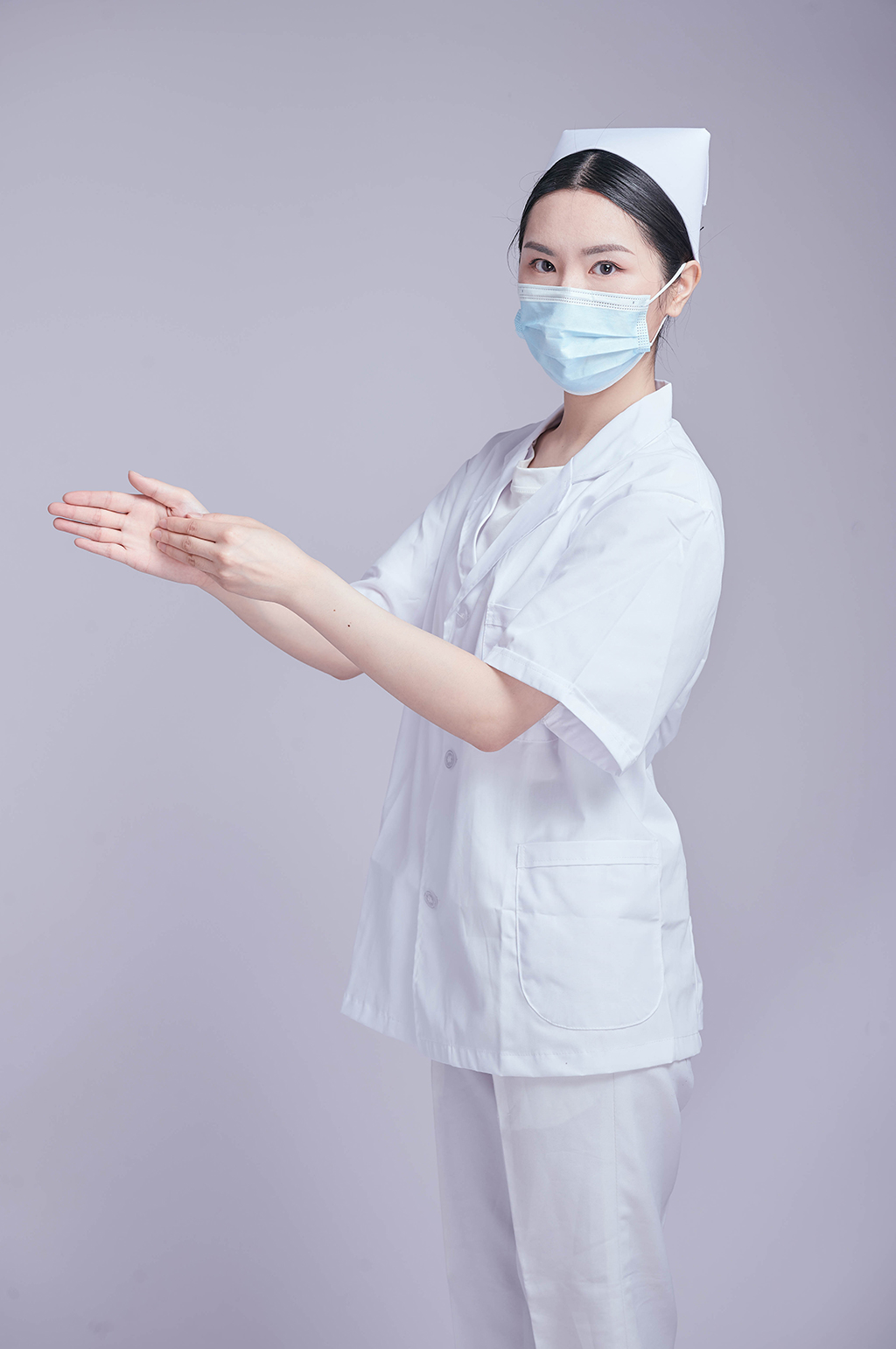 护士医疗医务人员人物摄影图片七步洗手法