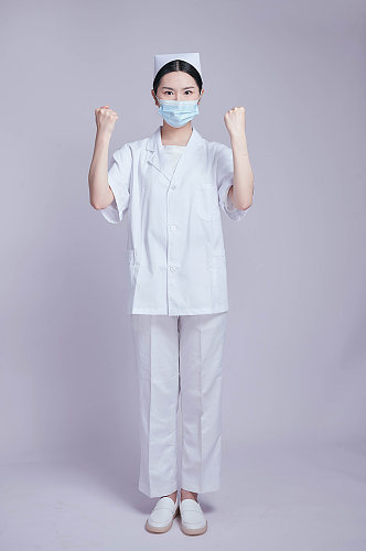 医院护士口罩医疗医务人员人物摄影图片打气