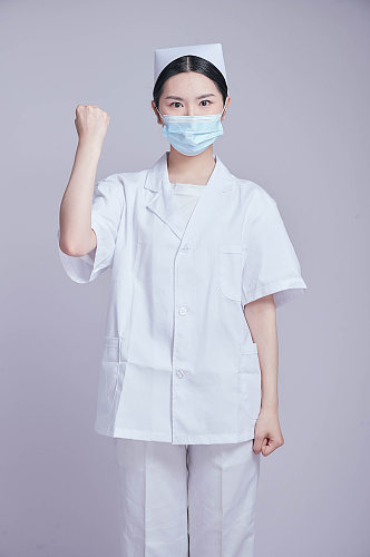 医院护士口罩医疗医务人员人物摄影图片加油