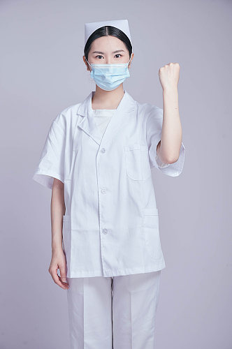 医院护士口罩医疗医务人员人物摄影图片加油