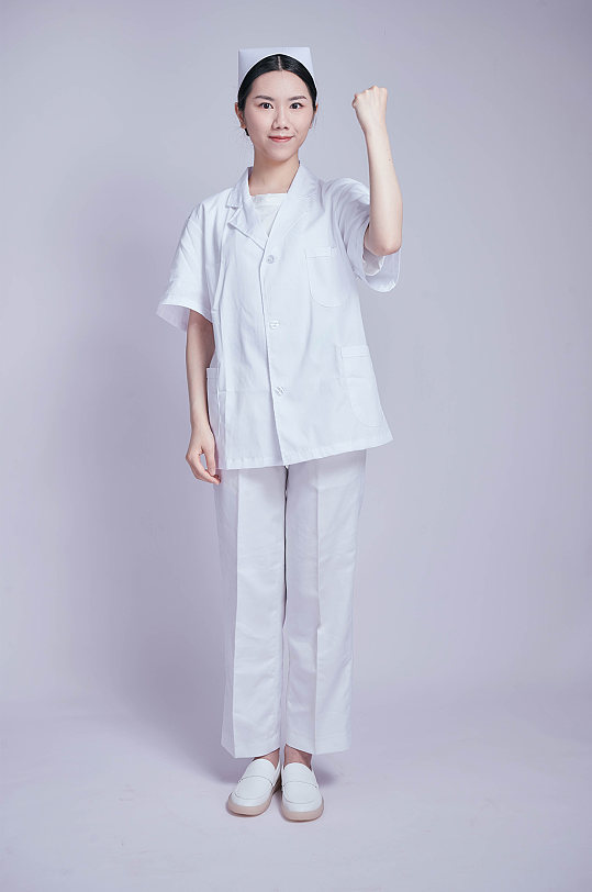 女护士医疗医务人员人物摄影图片加油打气