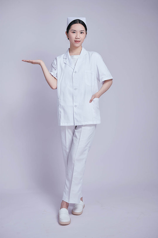 护士医生医务人员介绍手势人物摄影图片