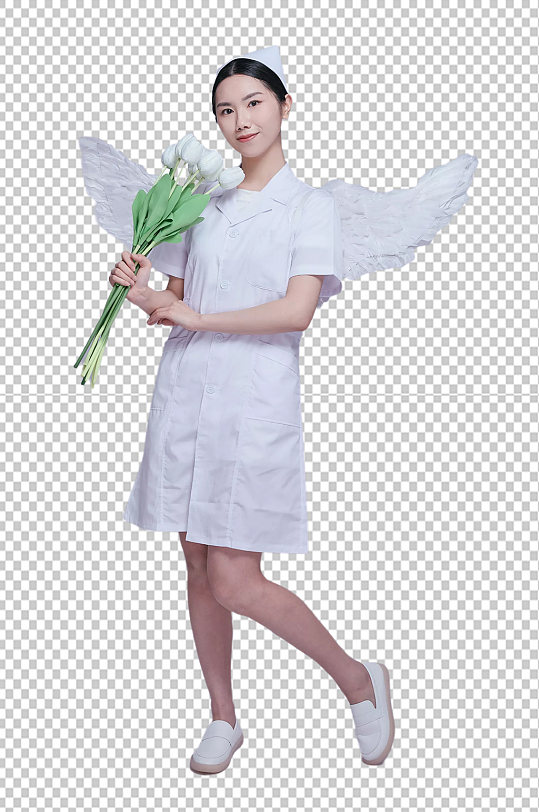 白衣天使护士医务人员人物摄影图片png
