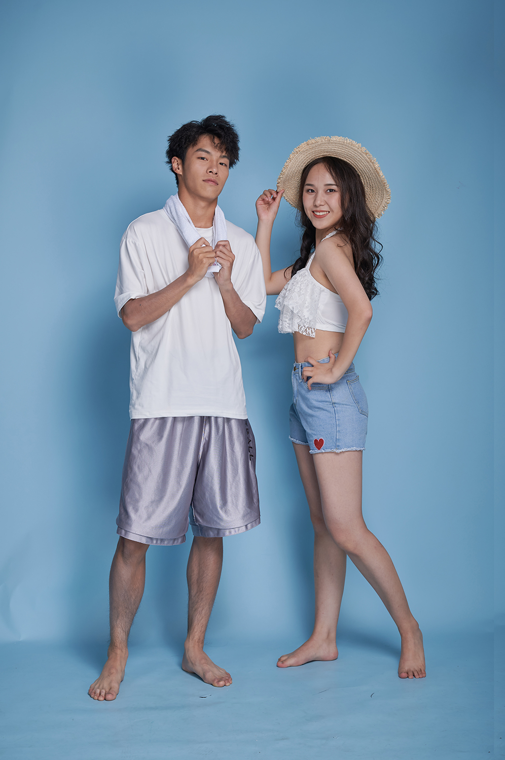情人節(jié)情侶泳裝夏日夏季人物攝影圖素材