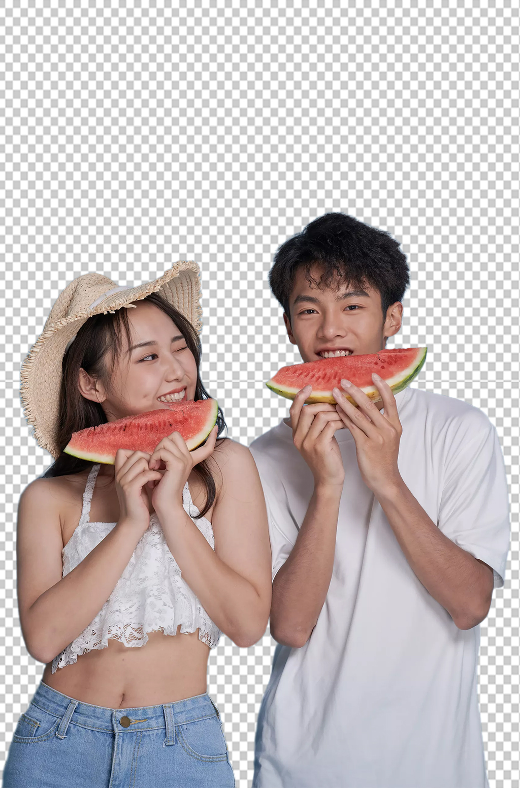 夏日夏季情人節(jié)情侶泳裝免摳PNG攝影圖片素材