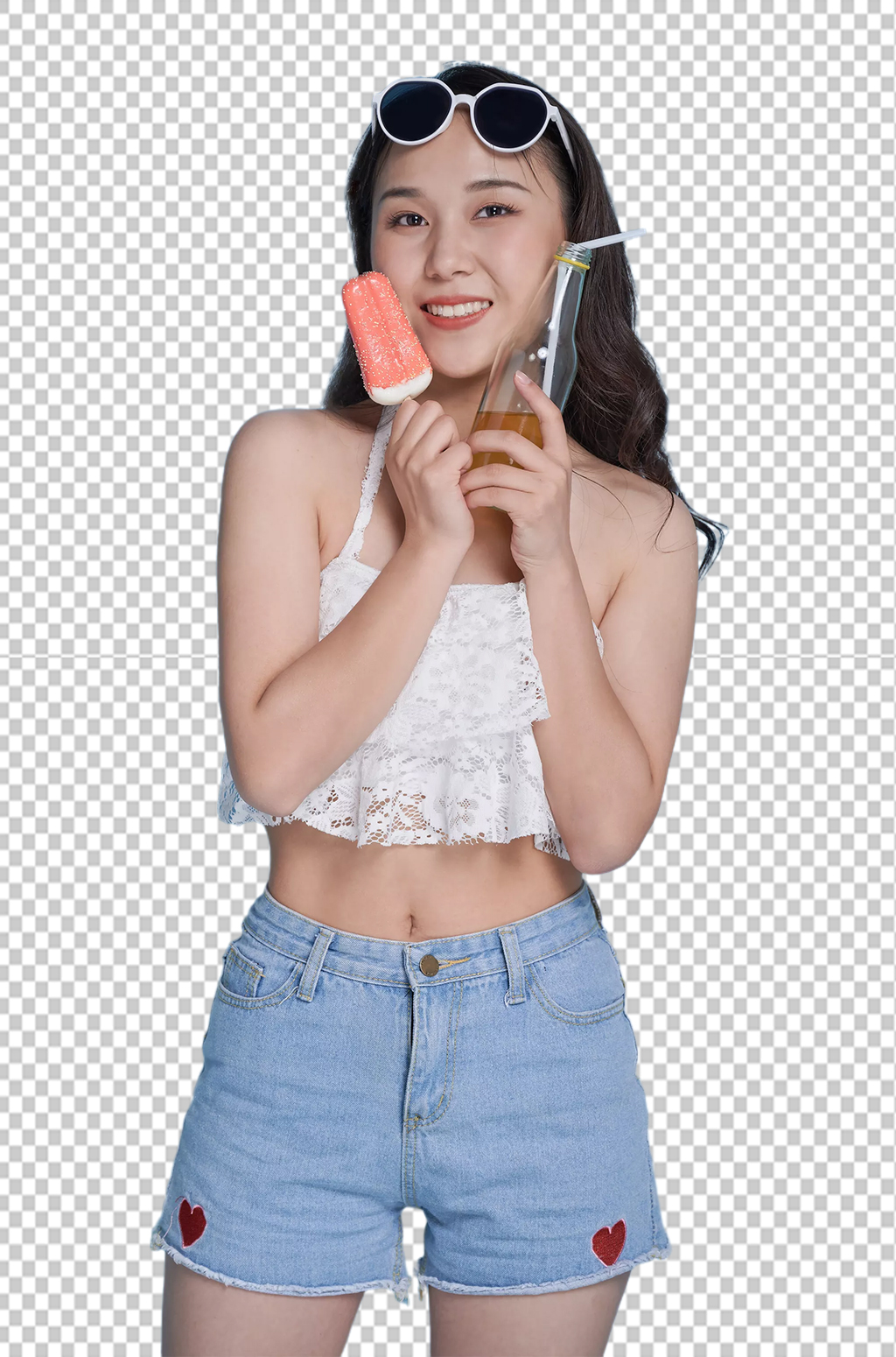 女生夏日夏季人物泳装免抠PNG摄影图片素材